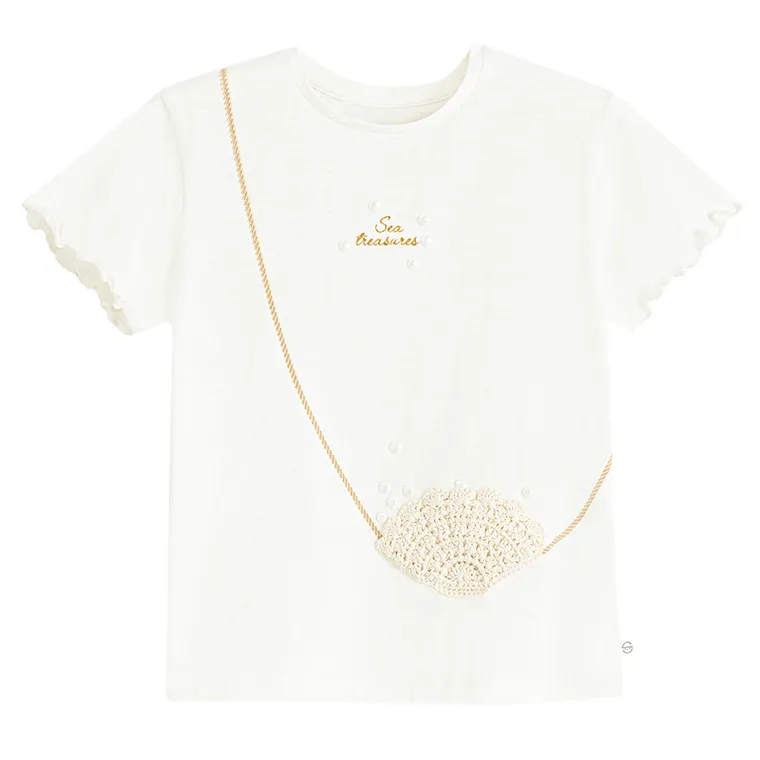 Cool Club, Tricou pentru fete, alb