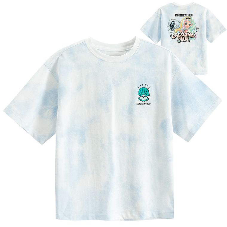 Cool Club, Tricou pentru fete, alb, imprimeu Monster High