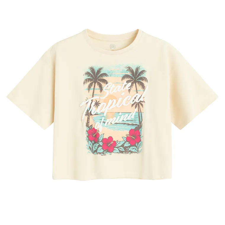 Cool Club, Tricou pentru fete, bej