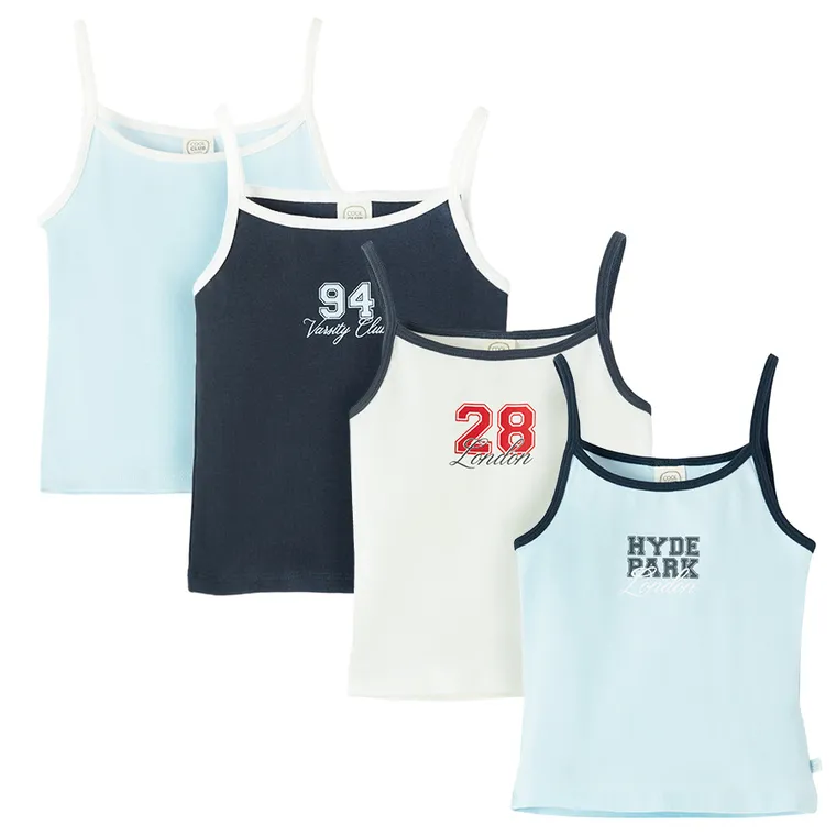 Cool Club, Tricou pentru fete fara maneci, mix, set, 4 buc.