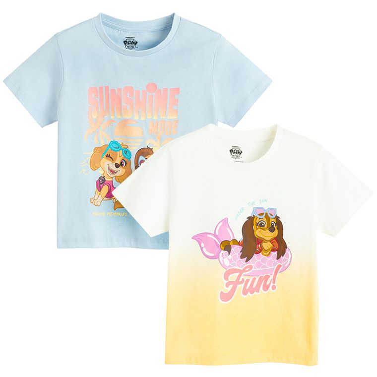 Cool Club, Tricou pentru fete, mix, set, 2 buc., imprimeu Paw Patrol