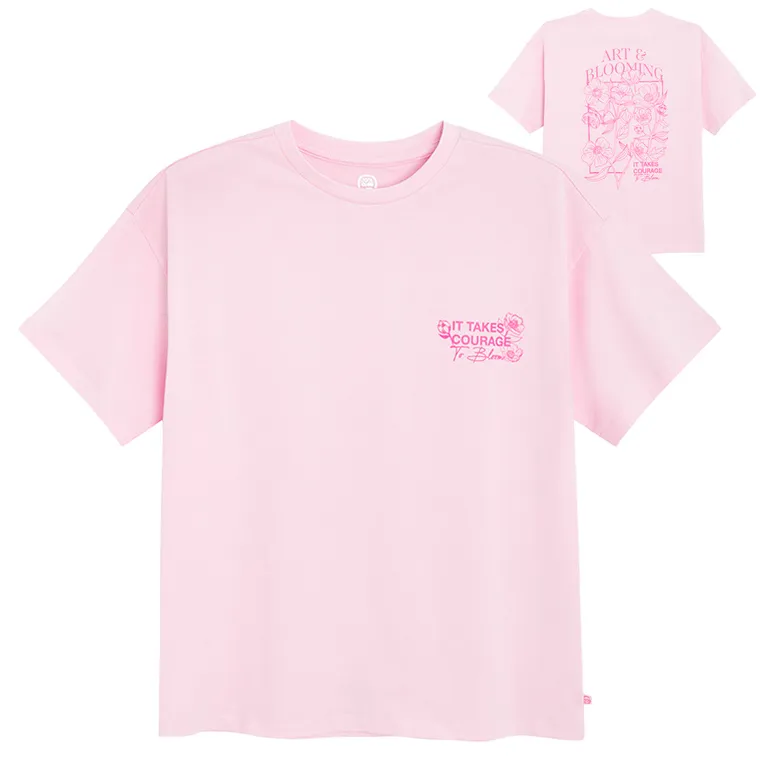 Cool Club, Tricou pentru fete, oversize, roz