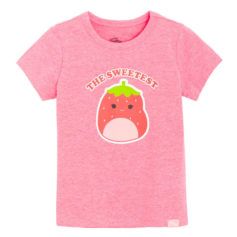 Cool Club, Tricou pentru fete, roz, imprimeu Squishmallows