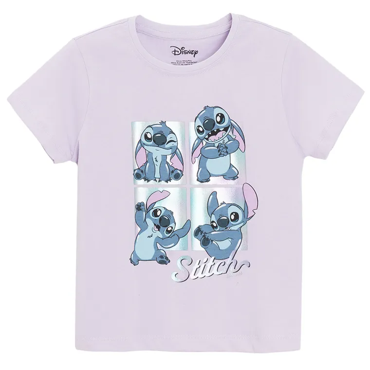 Cool Club, Tricou pentru fete, violet, imprimeu Lilo si Stitch