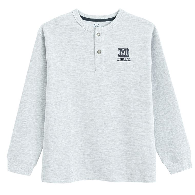 Cool Club, Tricou polo cu maneca lunga pentru baieti, gri