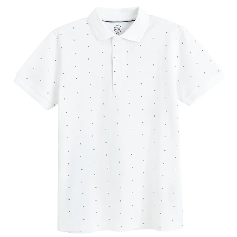 Cool Club, Tricou polo cu maneca scurta pentru baieti, alb