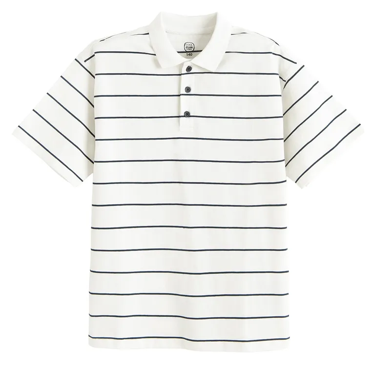 Cool Club, Tricou polo cu maneca scurta pentru baieti, alb
