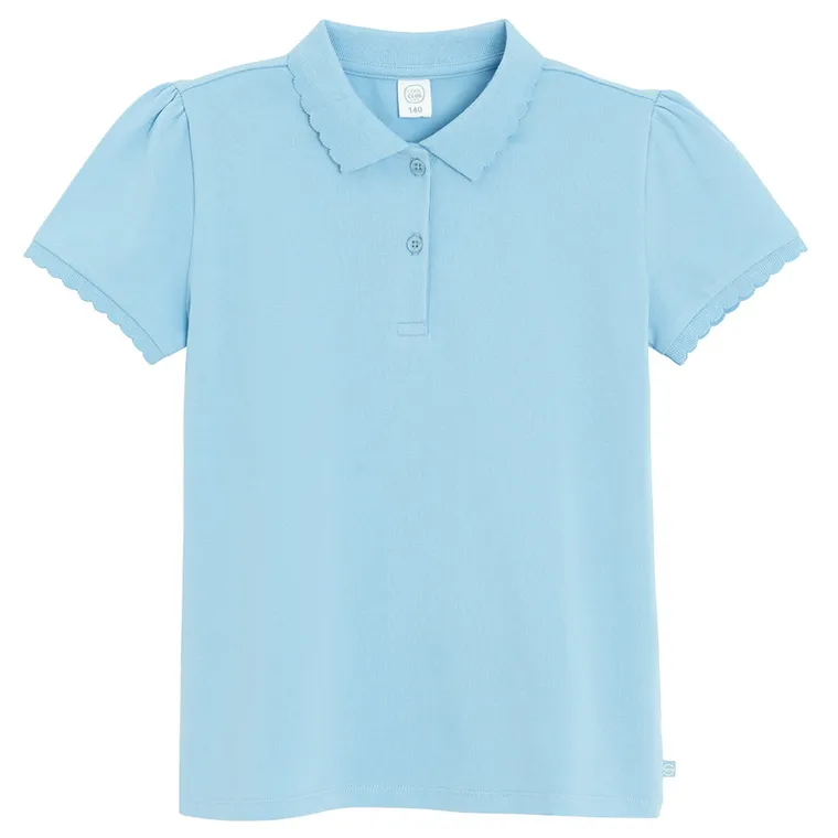 Cool Club, Tricou polo cu maneca scurta pentru fete, albastru