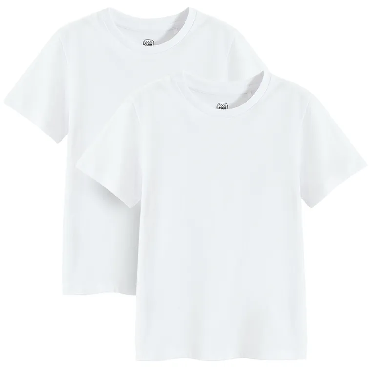 Cool Club, Tricouri albe pentru copii, set 2 buc.