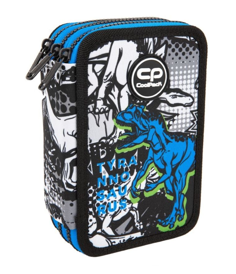 CoolPack, Jumper 3, penar triplu, cu rechizite scolare, T-Rex