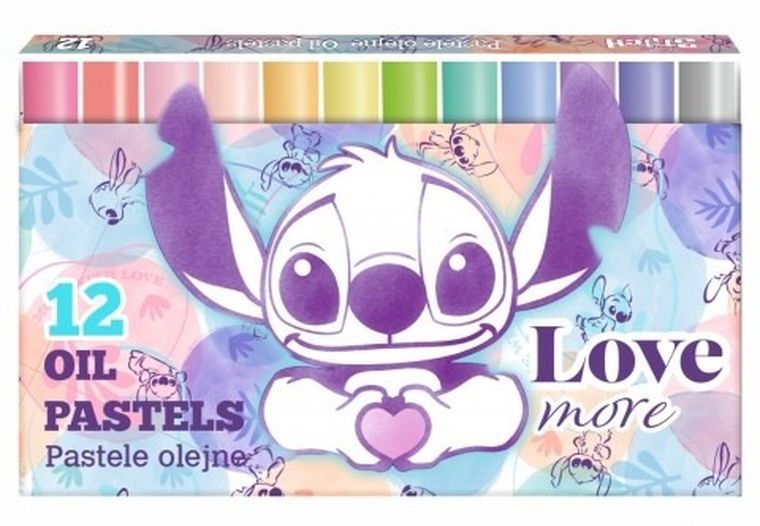 CoolPack, Lilo si Stitch, creioane ulei pastel, 12 culori