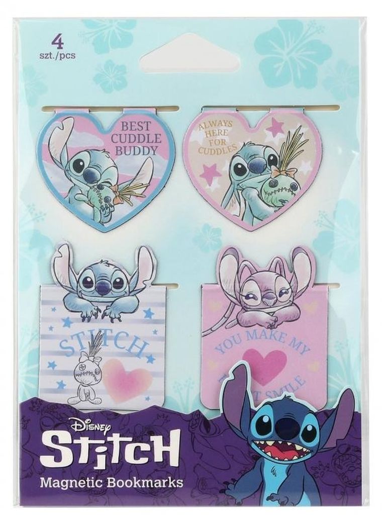 Coolpack, Lilo si Stitch, semn de carte magnetic, modelul 1, 4 buc.