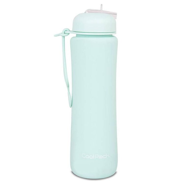 CoolPack, Pump, sticla de apa din silicon, Pastel Powder Mint, 600 ml