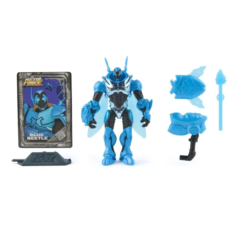 DC Comics, Metal Force, Blue Beetle, figurina cu accesorii