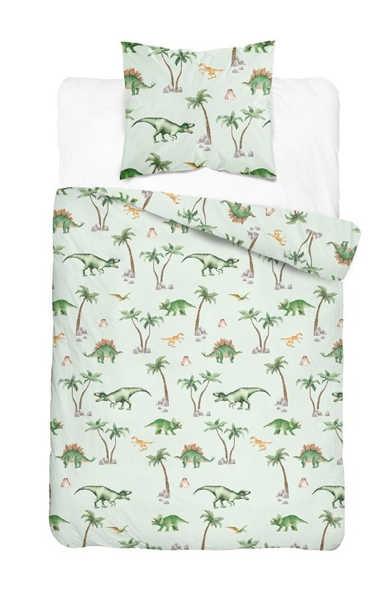 Dinozauri, set lenjerie de pat single, 140-200 cm