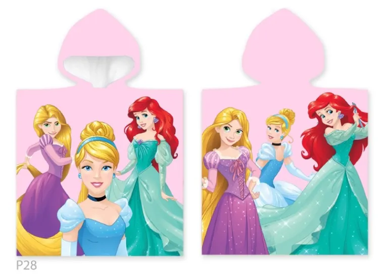 Disney Princess, prosop tip poncho cu gluga, 50-110 cm