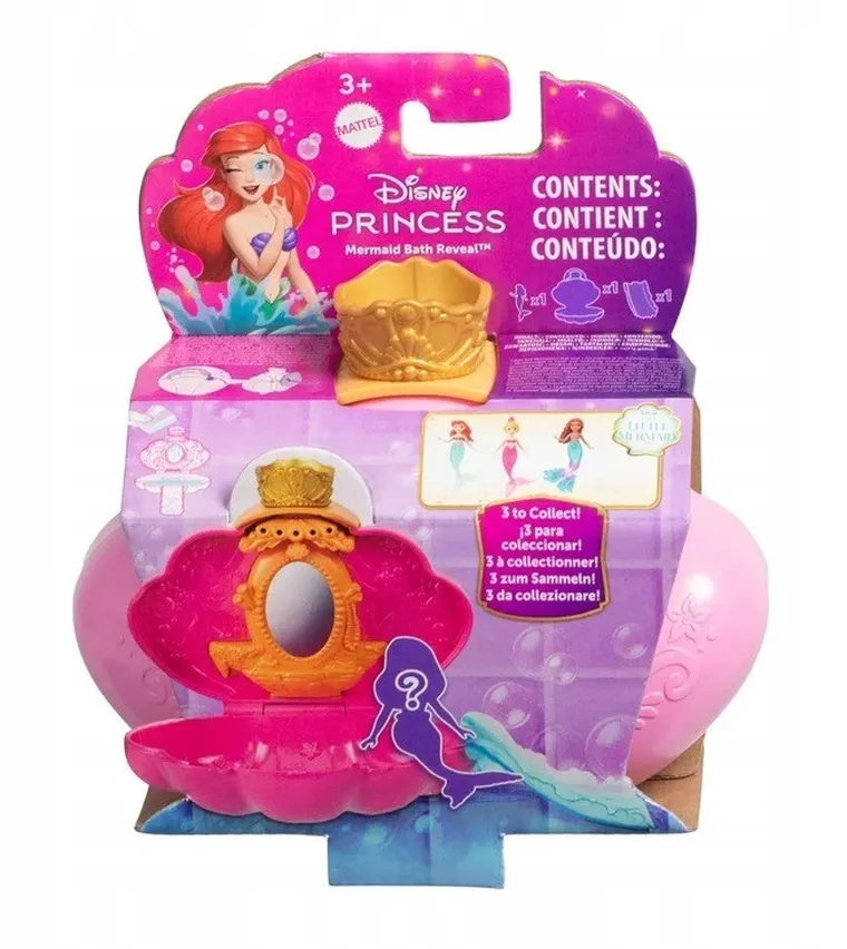 Disney Princess, Sirena, set de joaca cu papusa si accesorii, 1 buc.