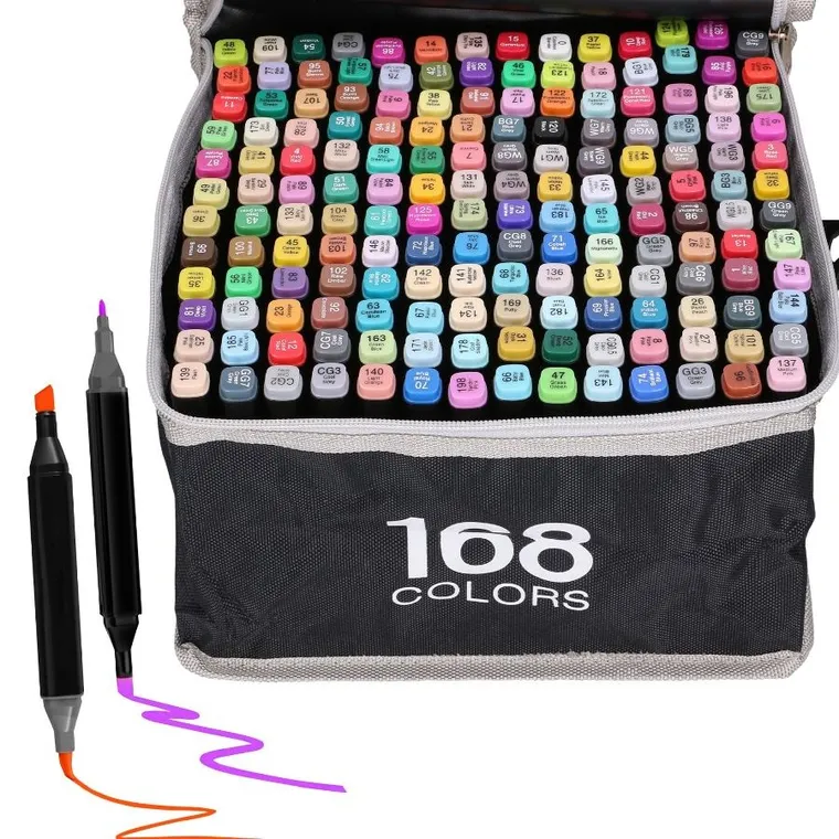 Extralink, set de markere cu alcool, 168 buc.