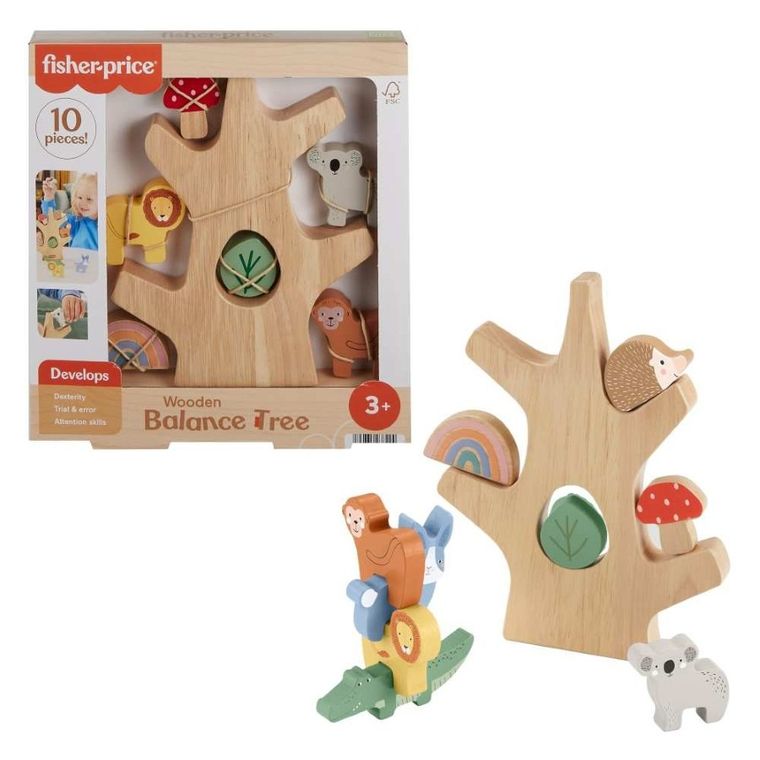 Fisher-Price, Wooden Balance Tree, jucarie din lemn