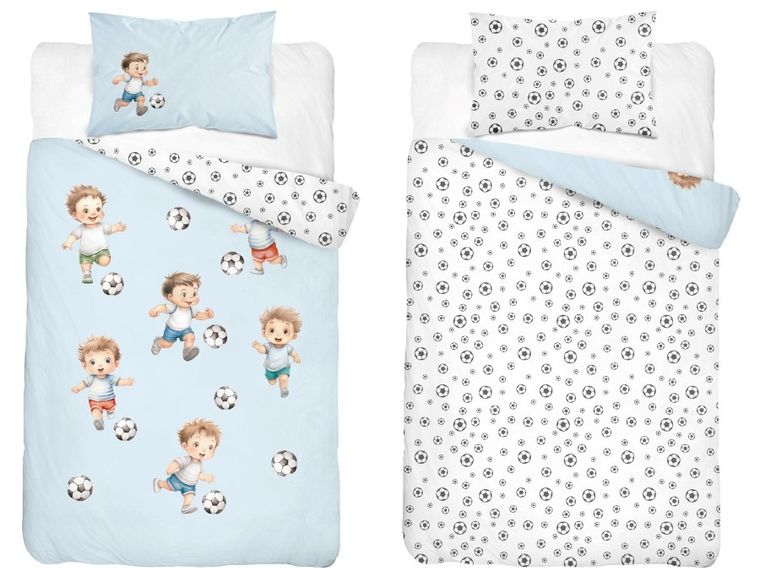 Footbal, set lenjerie de pat single, 90X120 cm