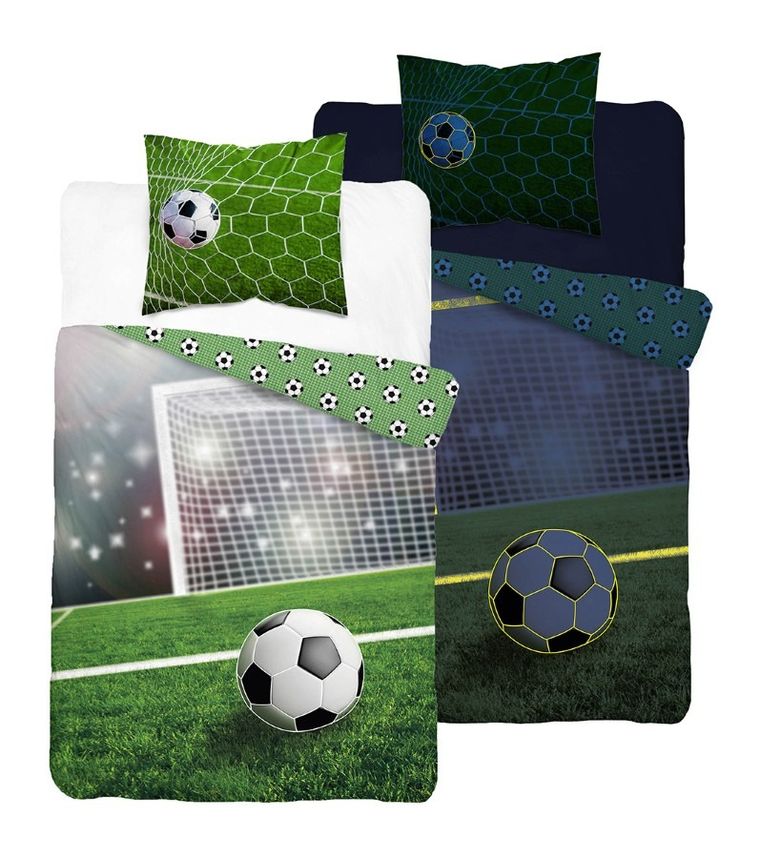 Football, Fluo, set lenjerie de pat, single, 140-200 cm