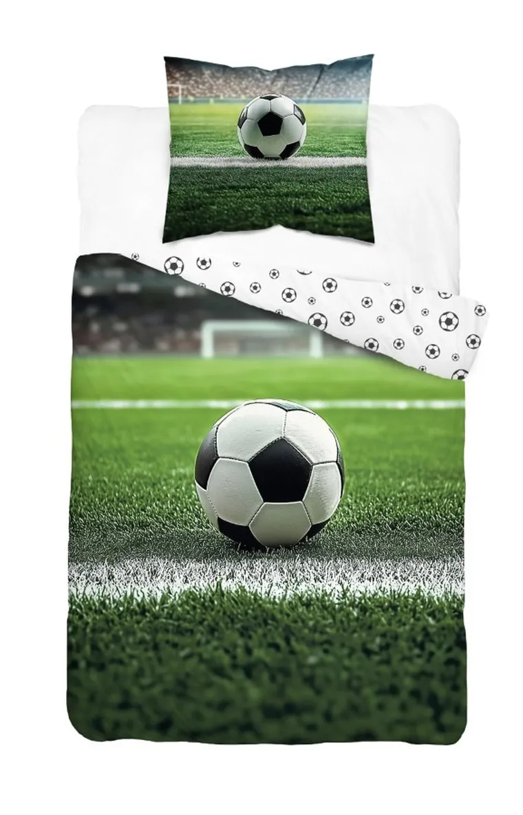 Fotbal, set lenjerie de pat single, 140-200 cm