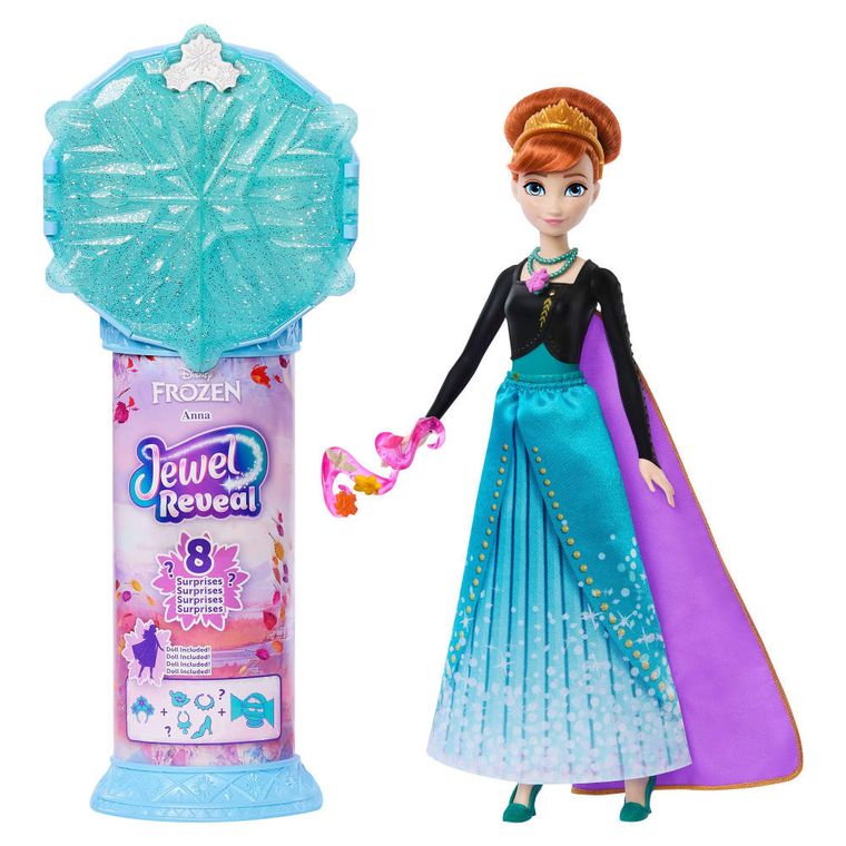 Frozen, Jewel Reveal, papusa Anna cu accesorii
