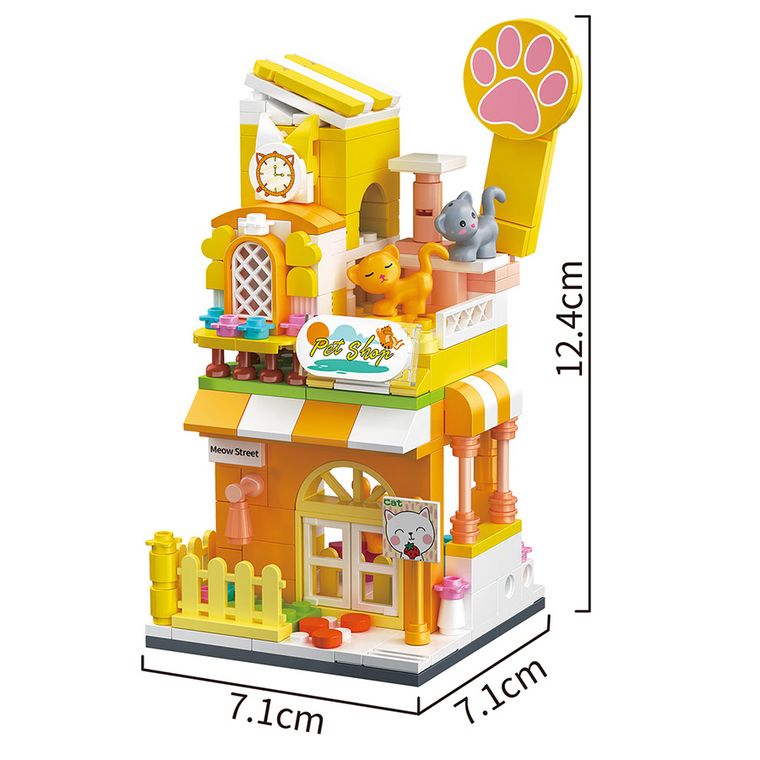 Fun, piese de asamblare, magazin de animale, 268 elemente