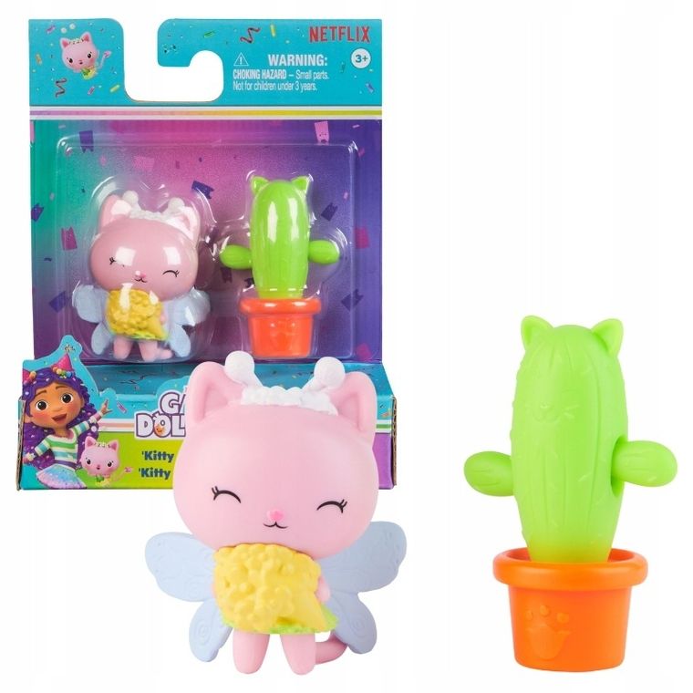 Gabby's Dollhouse, Kitty Fairy & Cactus, set de figurine