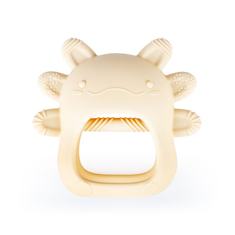 GiliGums, Axolotl, jucarie dentitie din silicon, bej