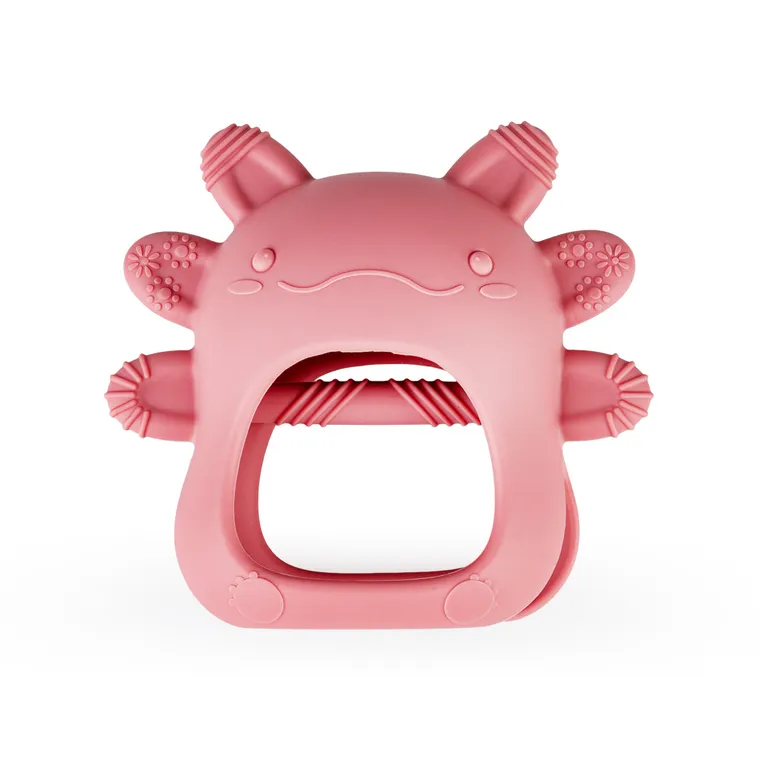 GiliGums, Axolotl, jucarie dentitie din silicon, roz