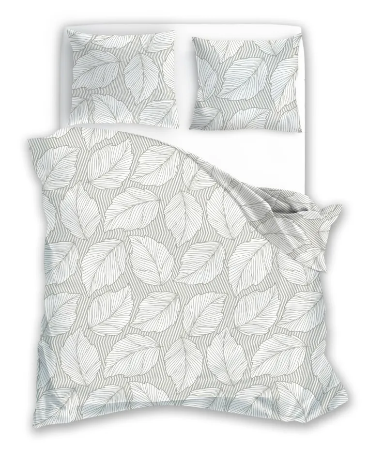 Gusto, Frunze, set lenjerie de pat, 3 piese, din bumbac, 160-200 cm
