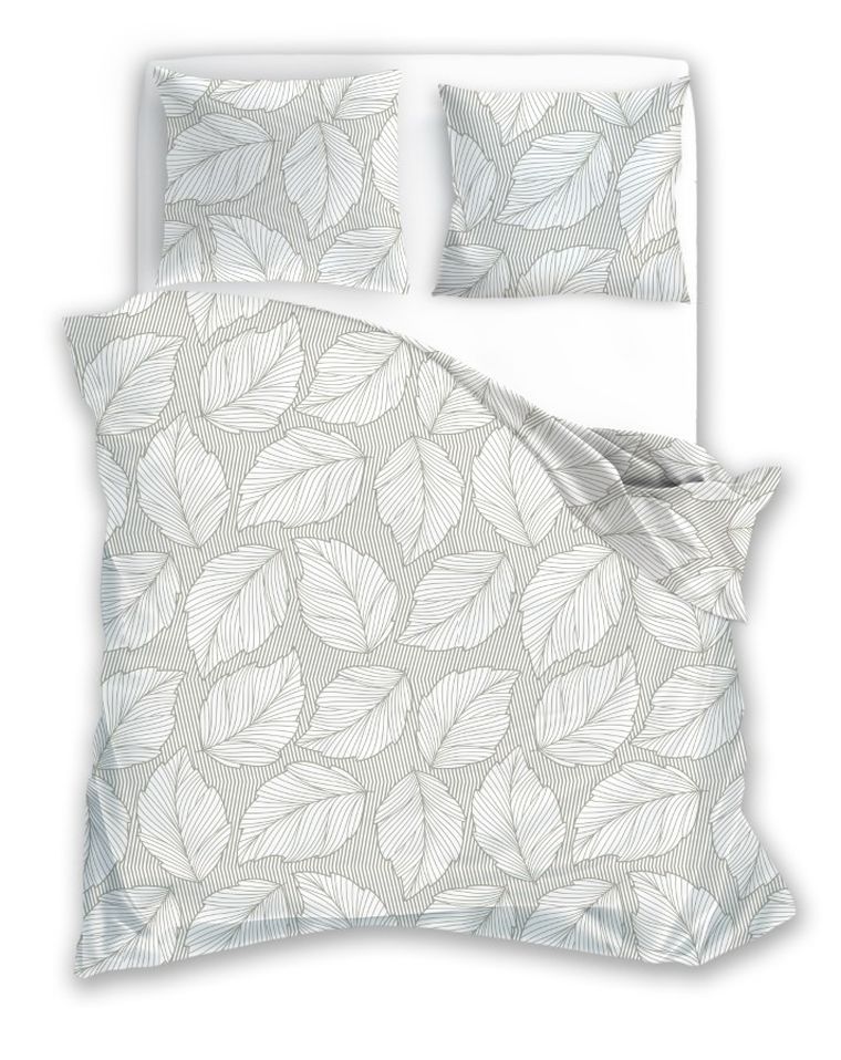 Gusto, Frunze, set lenjerie de pat single, din bumbac, 140-200 cm