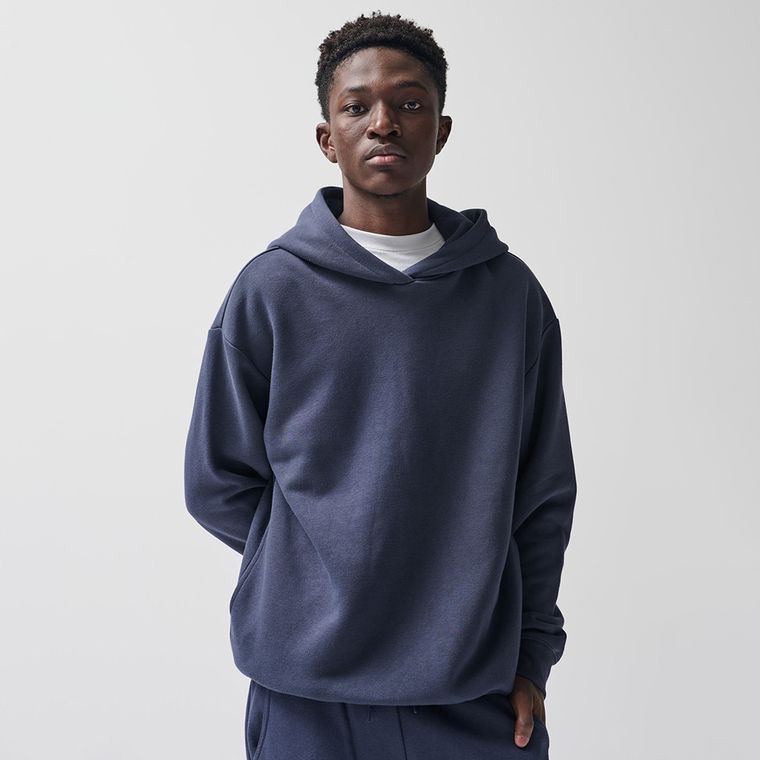 Hanorac basic bleumarin cu croiala oversize NOWEAR