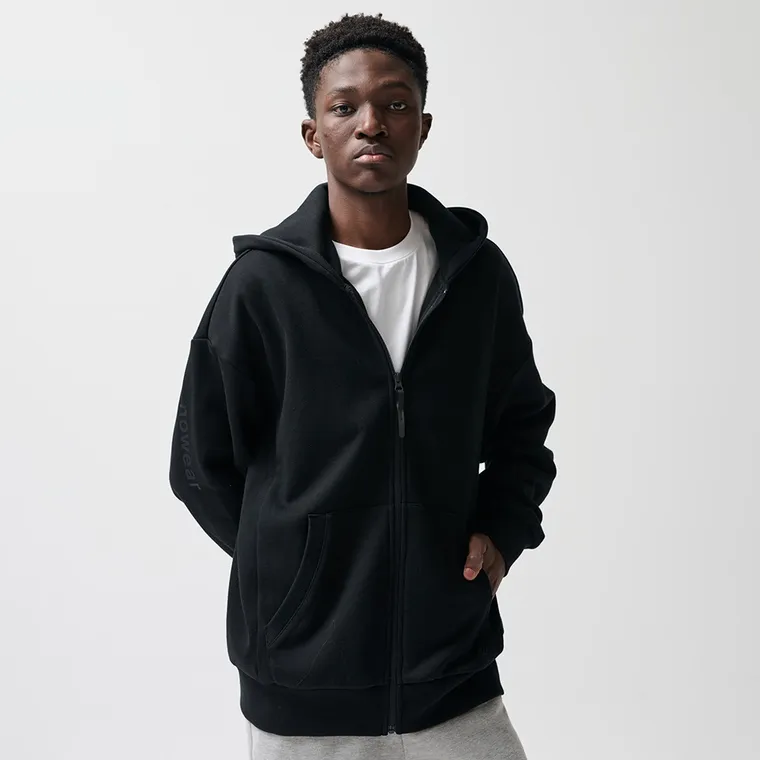Hanorac oversize cu fermoar NOWEAR