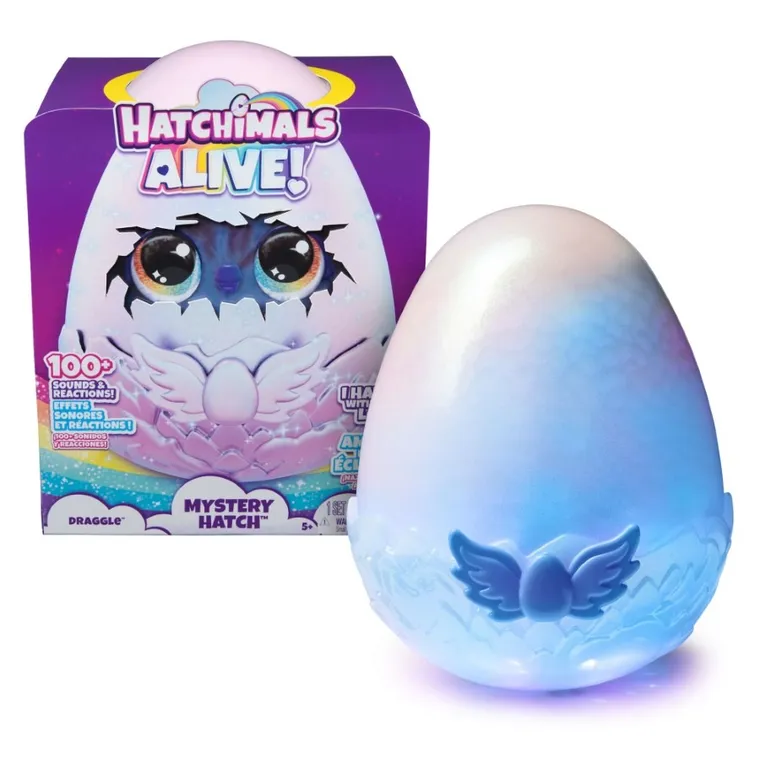 Hatchimals, Mystery Hatch, Draggle, jucarie de plus interactiva
