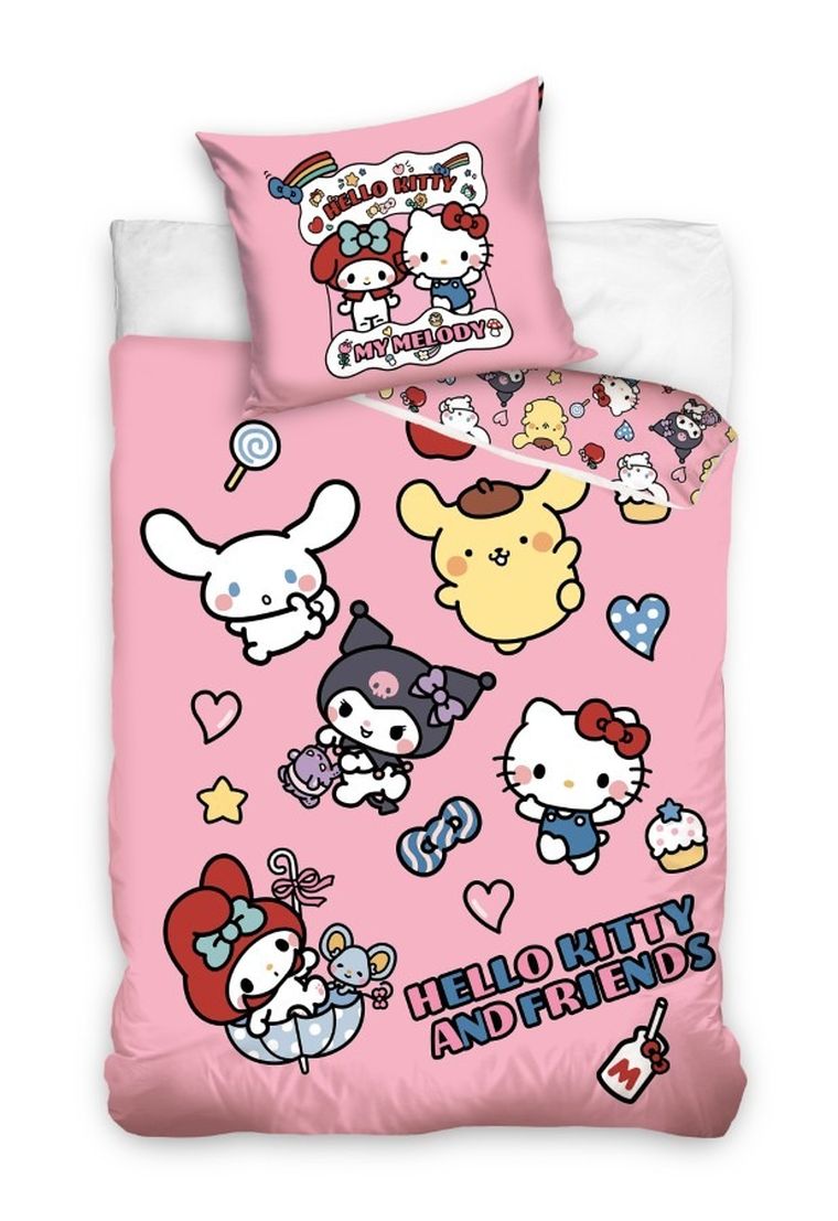 Hello Kitty, set lenjerie de pat single, 140-200 cm