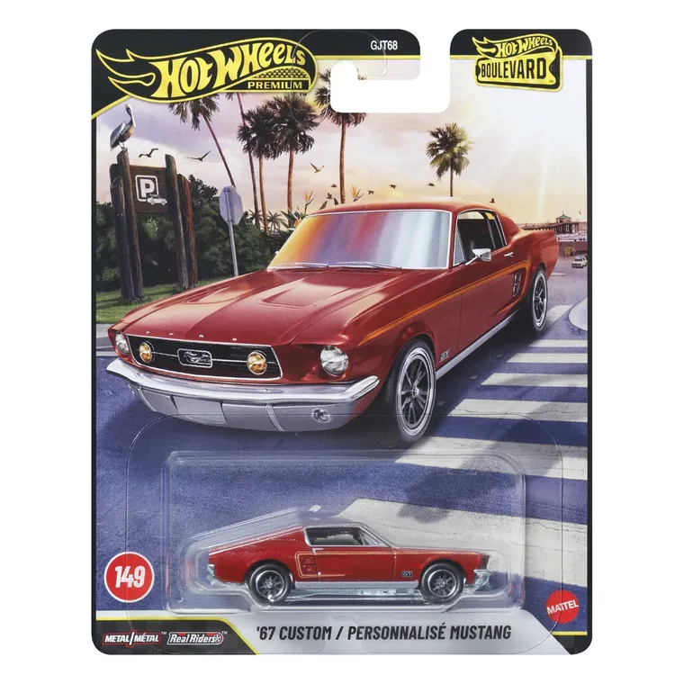 Hot Wheels, Boulevard, '67 Custom Mustang, masina, scara 1:64, JHW40