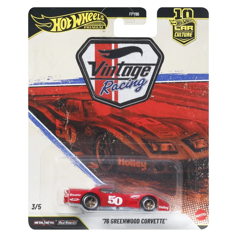 Hot Wheels, Car Culture, '76 Greenwood Corvette, masina Premium, scara 1:64, JKF24