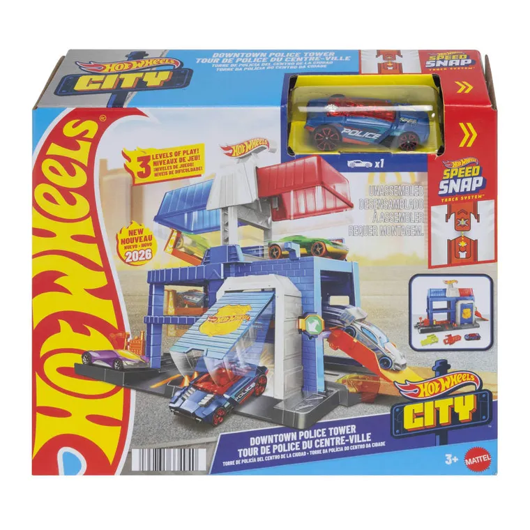 Hot Wheels City, Downtown Police Tower, set de joaca cu masina