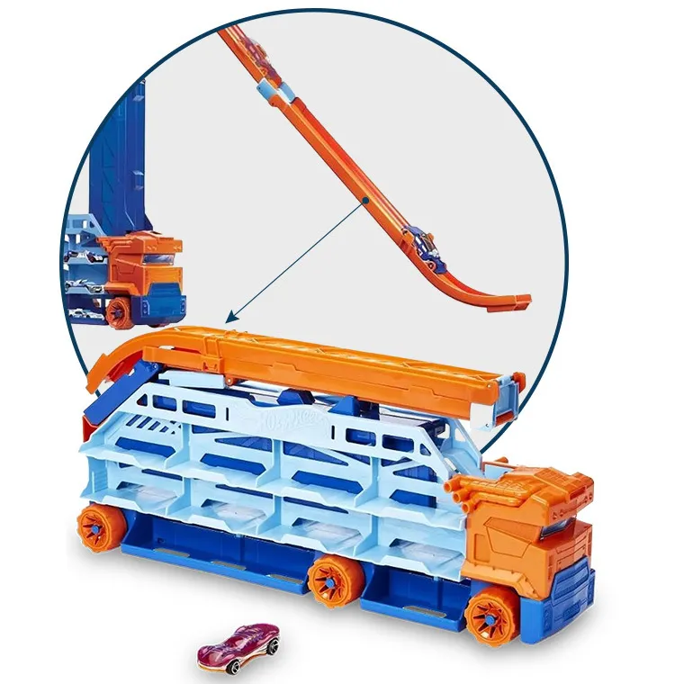 Hot Wheels City, Speed Drop Transport, transportator, set de joaca