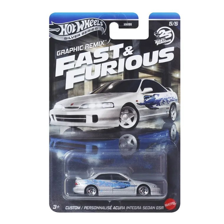 Hot Wheels, Fast & Furious, Custom Acura Integra Sedan GSR, masina, scara 1:64, JBY45