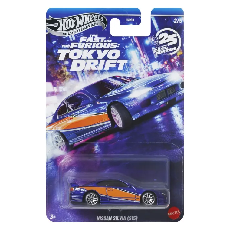 Hot Wheels, Fast & Furious, Nissan Silvia (S15), masina, scara 1:64, JKX06