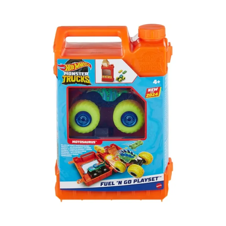 Hot Wheels, Monster Trucks, Fuel 'n Go, set de joaca cu masina