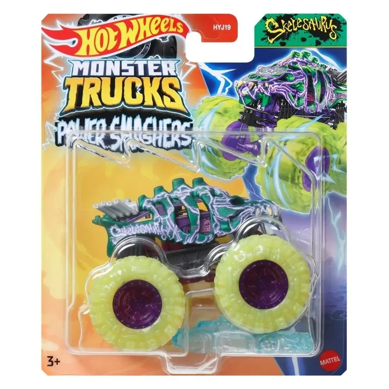 Hot Wheels, Monster Trucks Power Smashers, masina, scara 1:64, 1 buc.