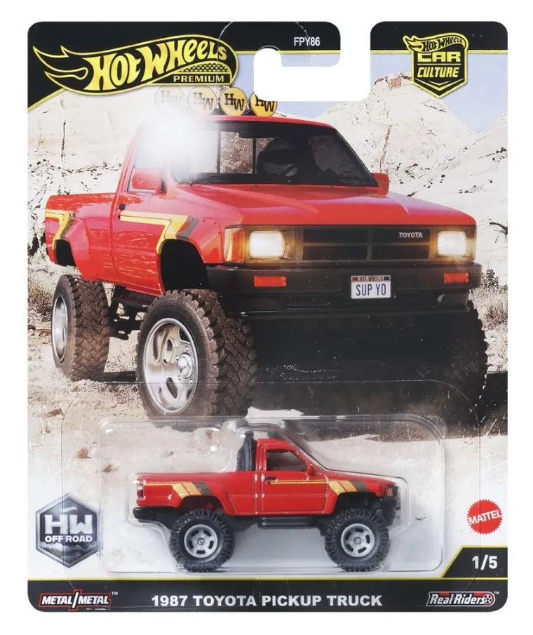 Hot Wheels, Premium, Car Culture, 1987 Toyota Pick-up Truck, masina, scara 1:64, JBK73