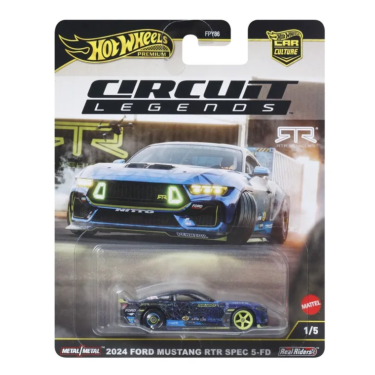 Hot Wheels, Premium, Car Culture, 2024 Ford Mustang RTR SPEC 5-FD, masina, scara 1:64, JBK48