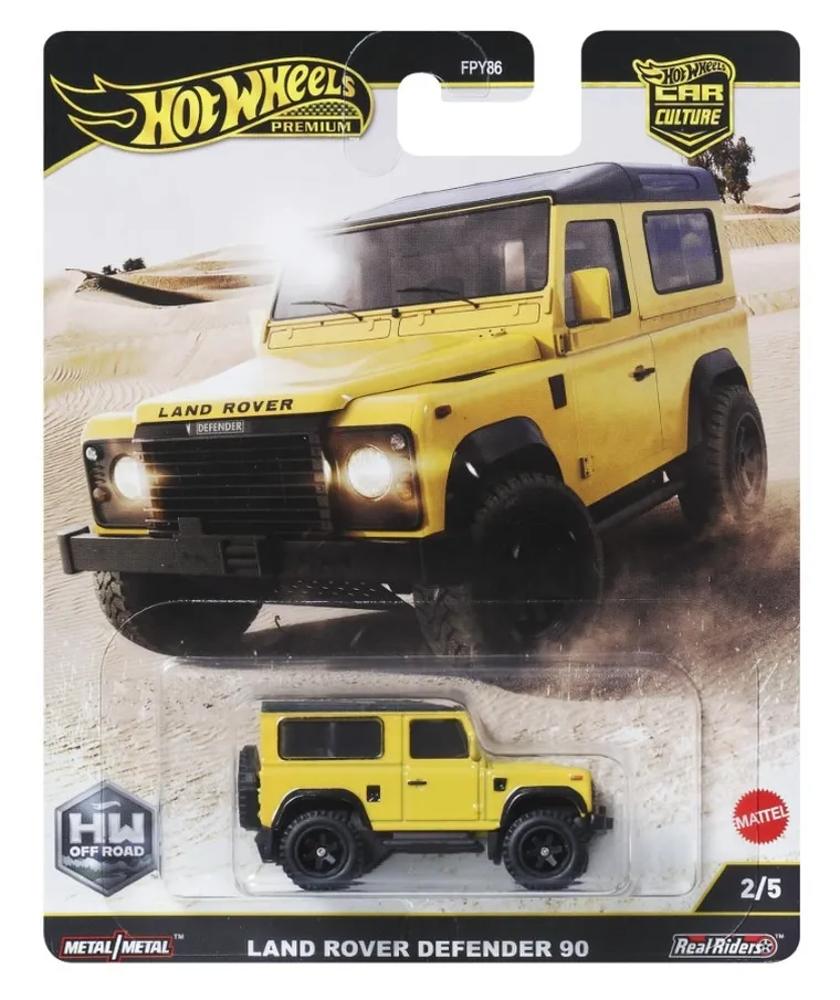 Hot Wheels, Premium, Car Culture, Land Rover Defender 90, masina, scara 1:64, JBK74