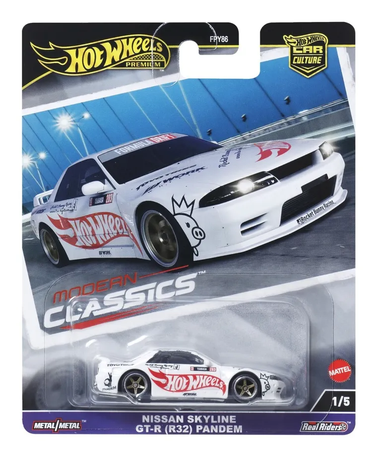 Hot Wheels, Premium, Car Culture, masina, Nissan Skyline GT-R (R32) Pandem, scara 1:64, HRV68