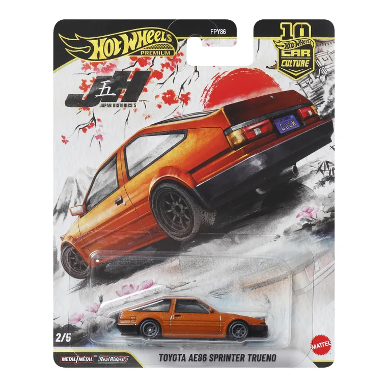 Hot Wheels, Premium, Car Culture, Toyota AE86 Sprinter Trueno, masina, scara 1:64, JKF10